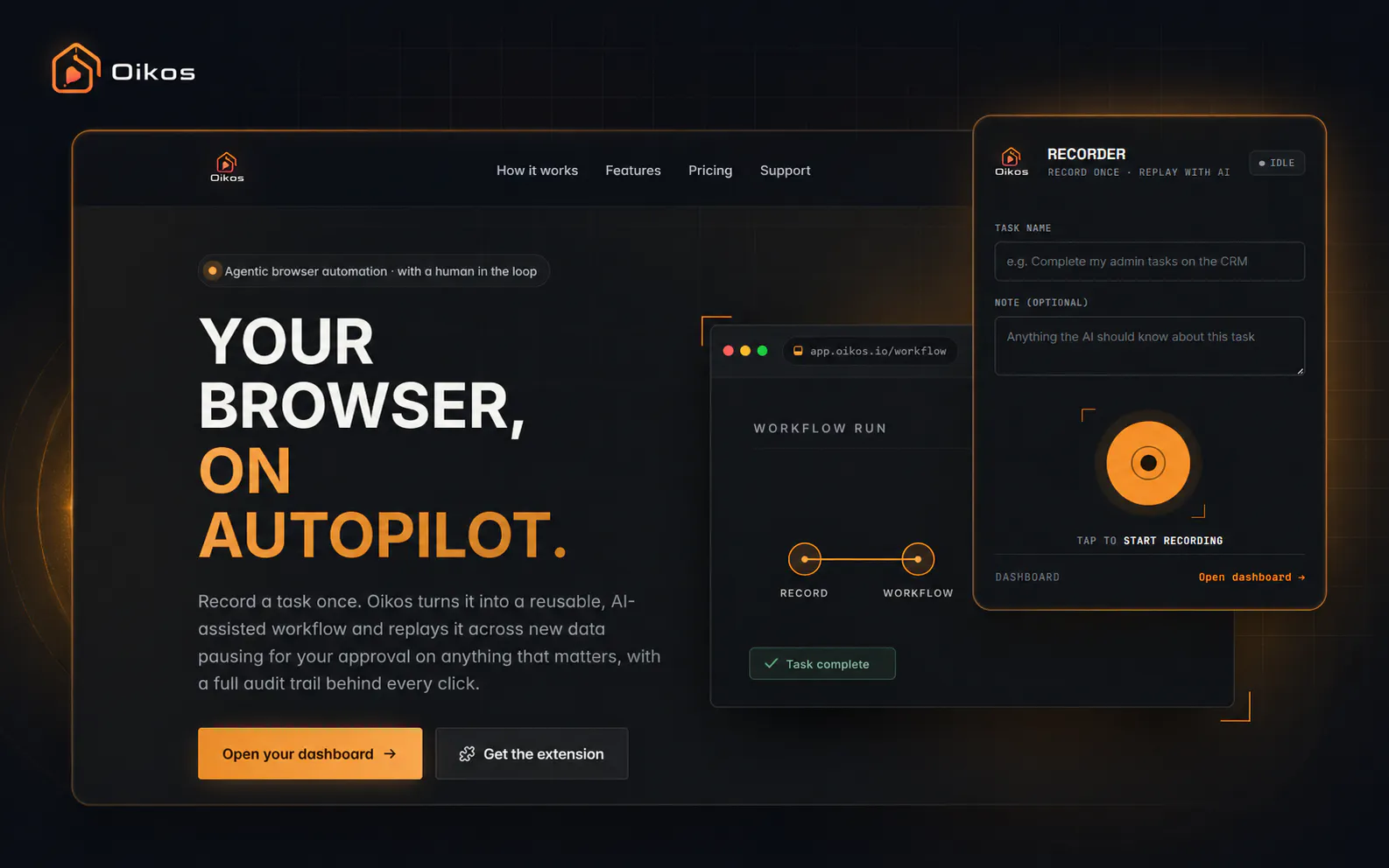 Oikos · Your browser, on autopilot gallery image