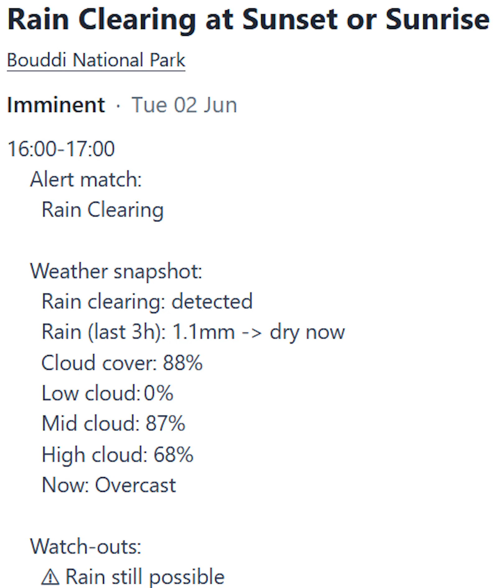 PhotoSignal - Photography Weather Alerts screenshot 3