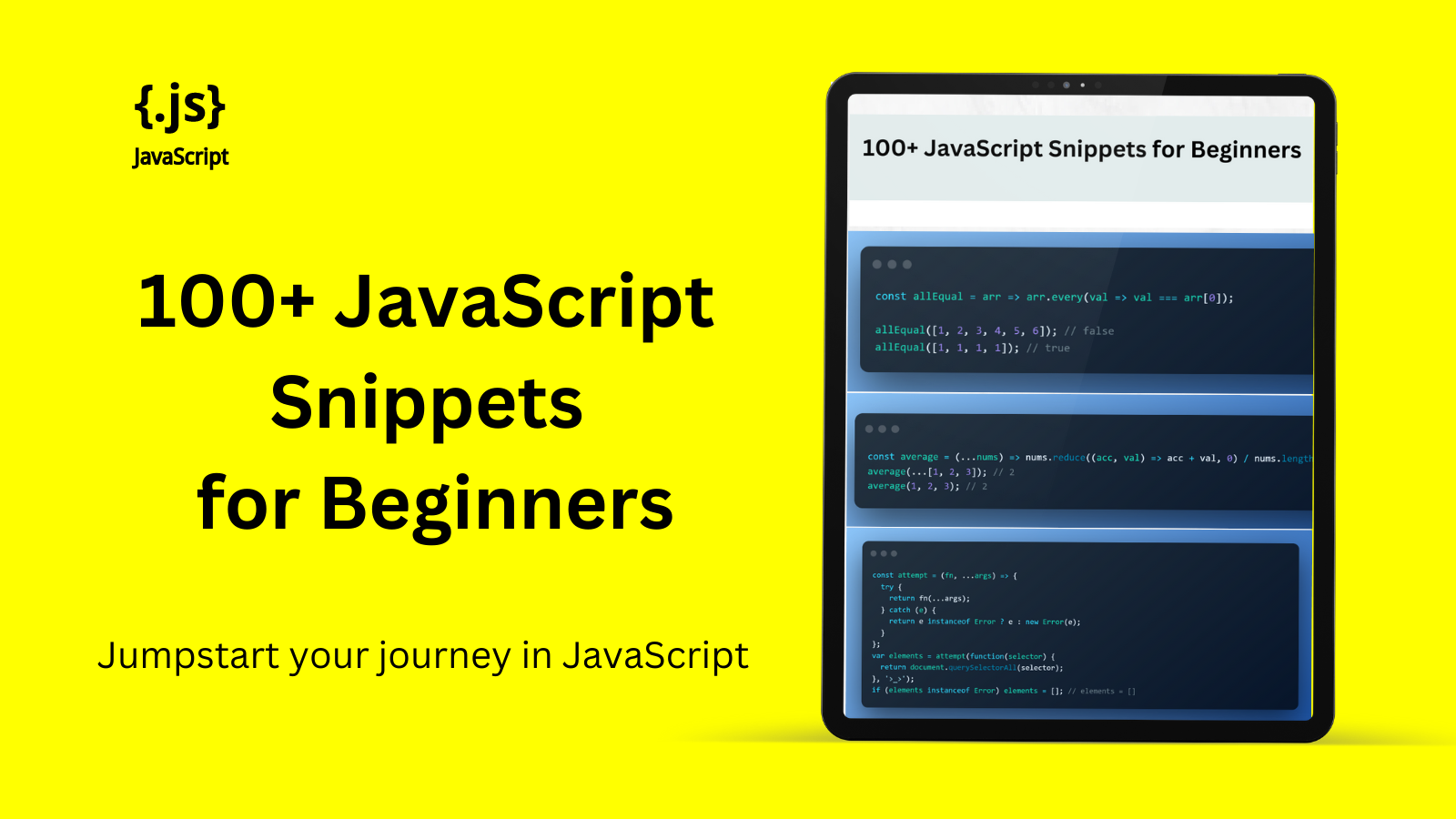 100 JavaScript -fragmenten voor beginners media 1