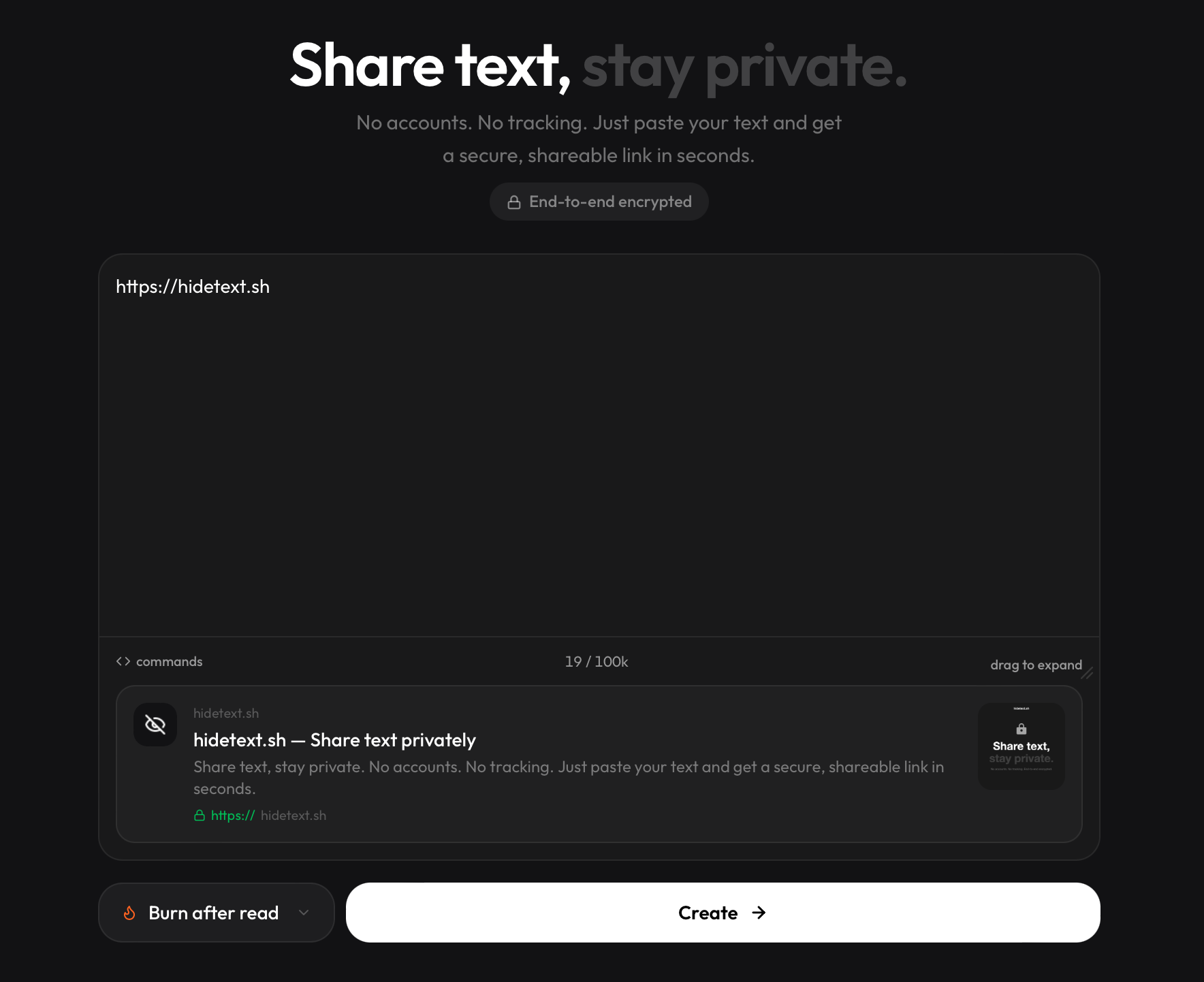 Hidetext.sh gallery image