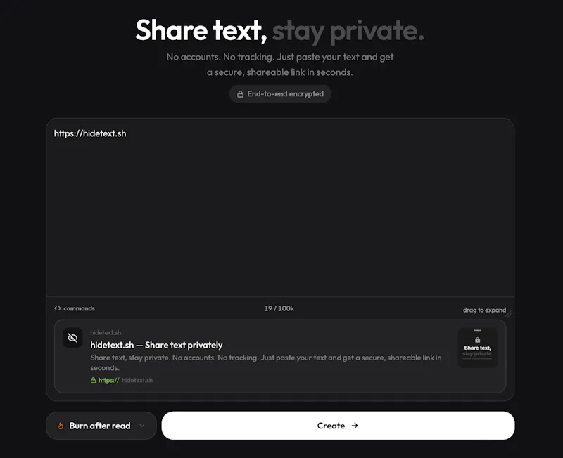 Hidetext.sh screenshot 5