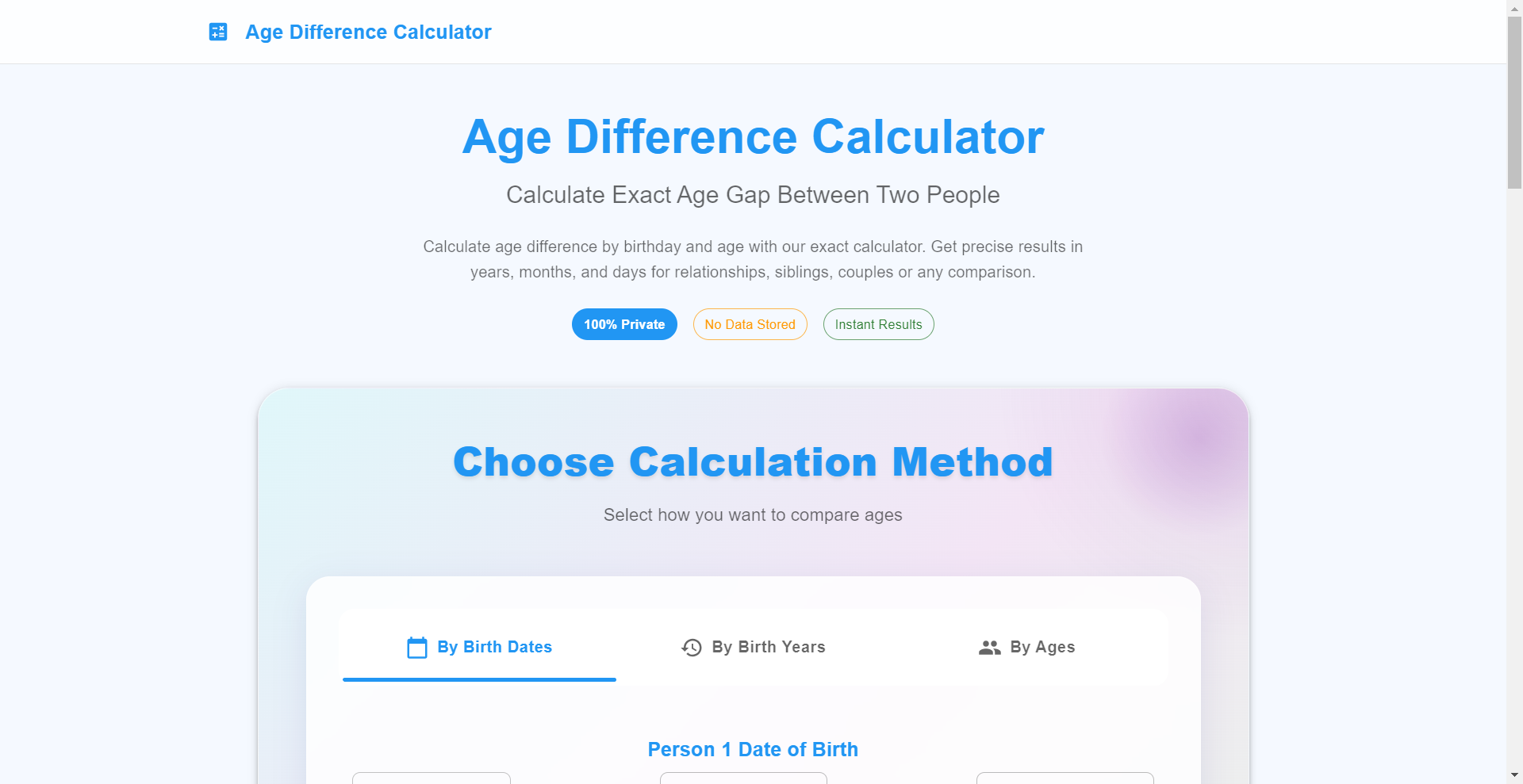 Age Difference Calculator gallery image