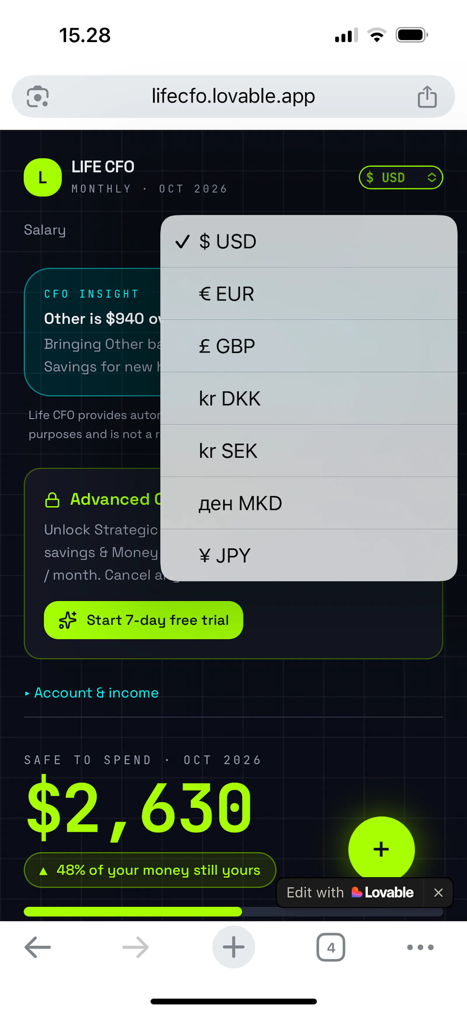 Life CFO screenshot 5