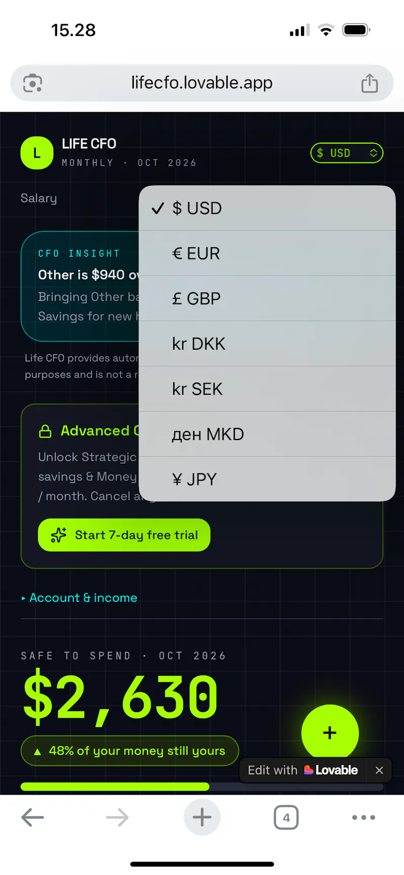 Life CFO screenshot 5