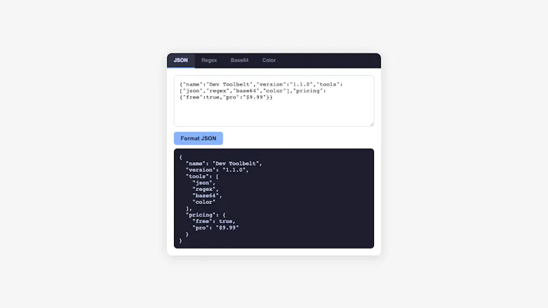 Dev Toolbelt screenshot 1