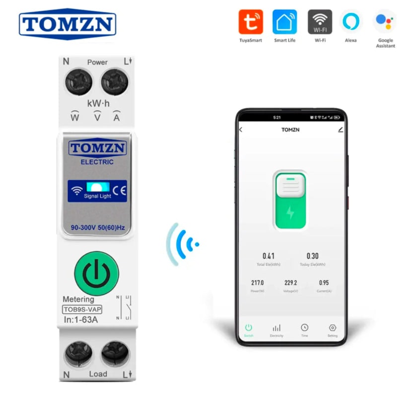 TOMZN TOB9S-VAP SMART WIFI BREAKER  gallery image