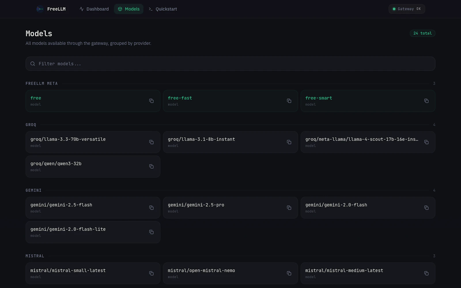 FreeLLM · free LLM tiers into 1 endpoint screenshot 2