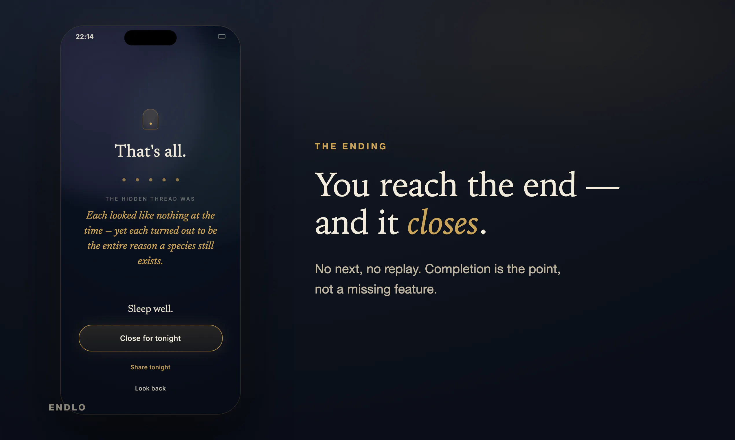 Endlo — five nightly reads that end gallery image