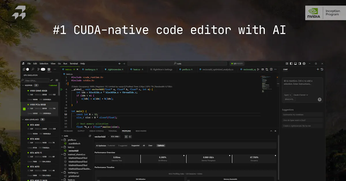 RightNow AI Code Editor