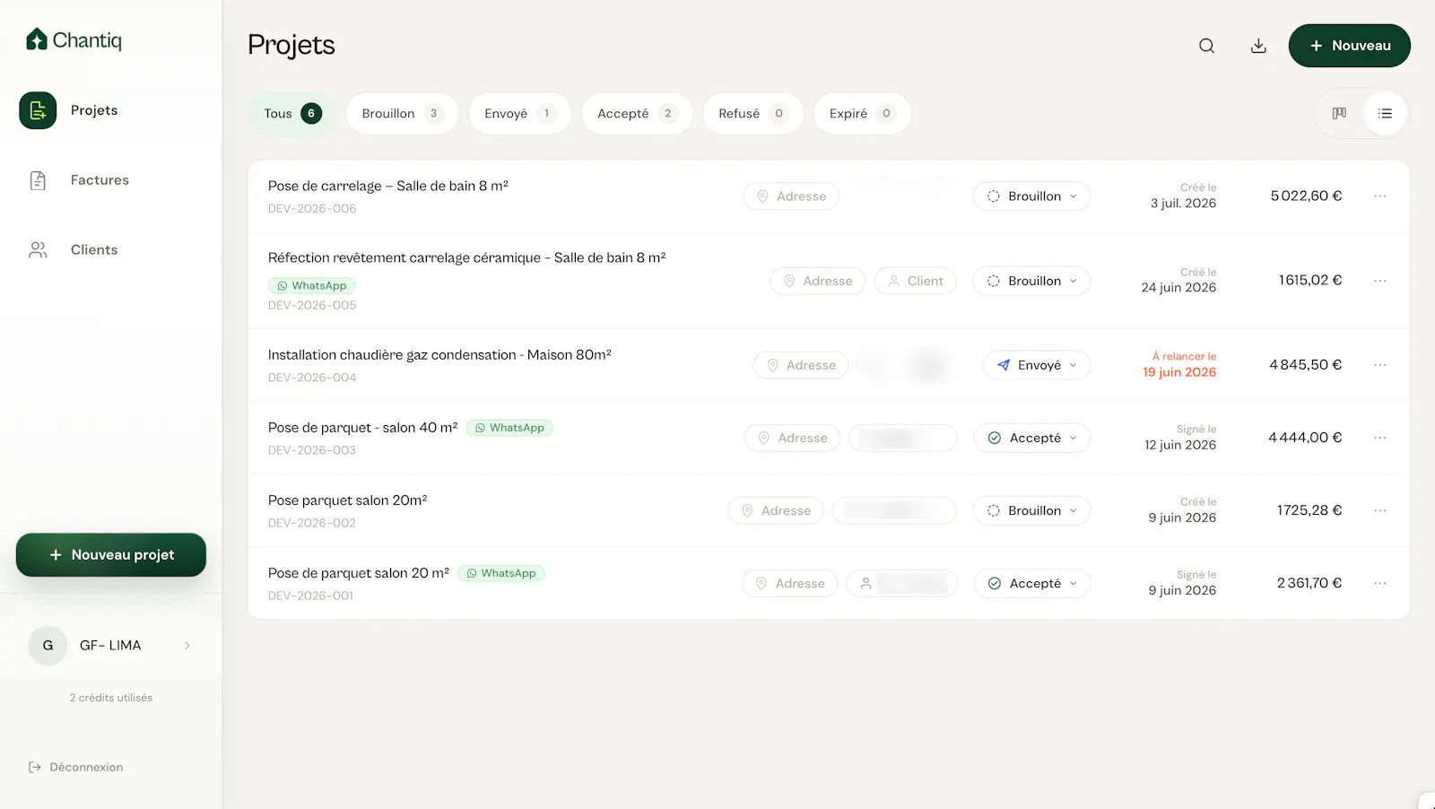 Chantiq screenshot 2