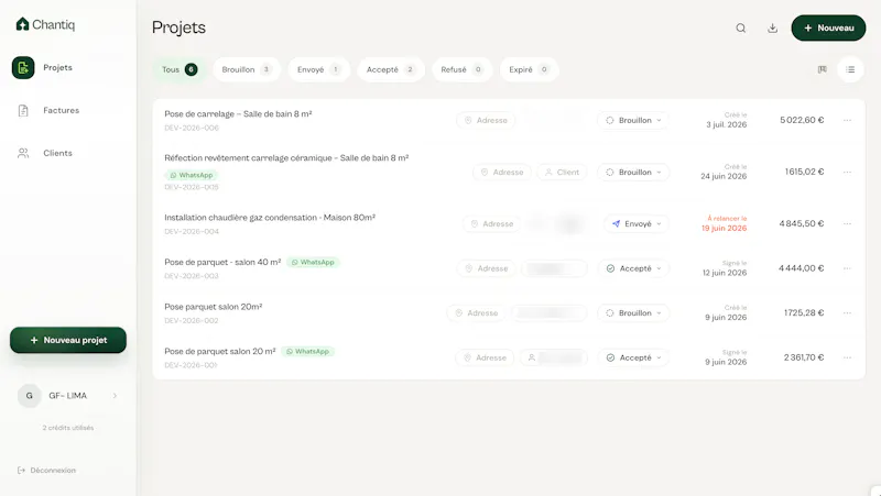 Chantiq screenshot 2