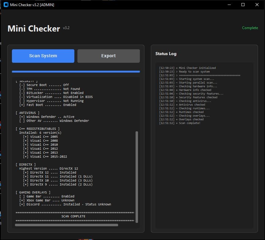 SecureCheats System Checker - Screenshot 3 showing product features and functionality