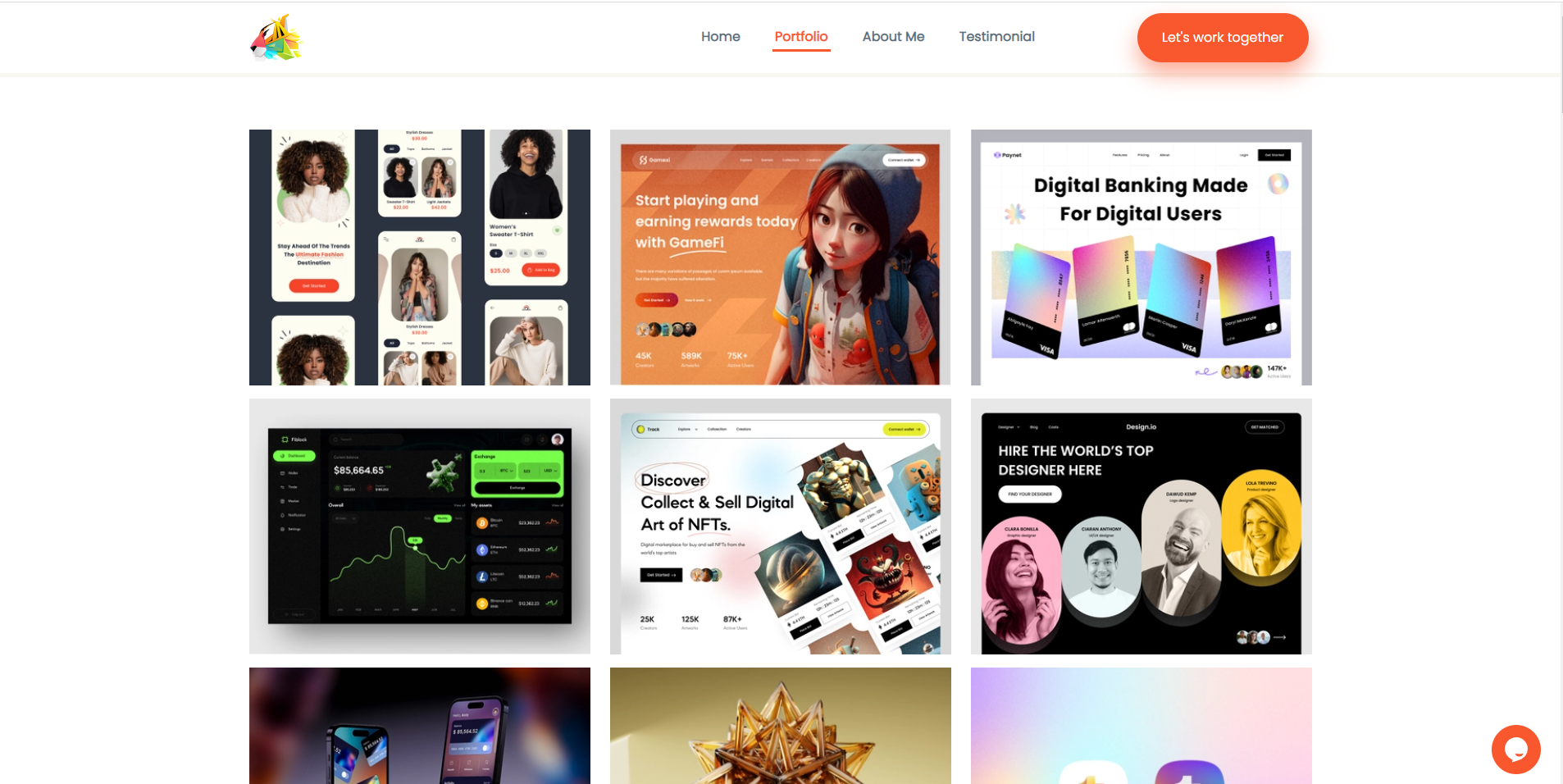 เว็บไซต์พอร์ตโฟลิโอ - นักออกแบบ UI/UX | media 3