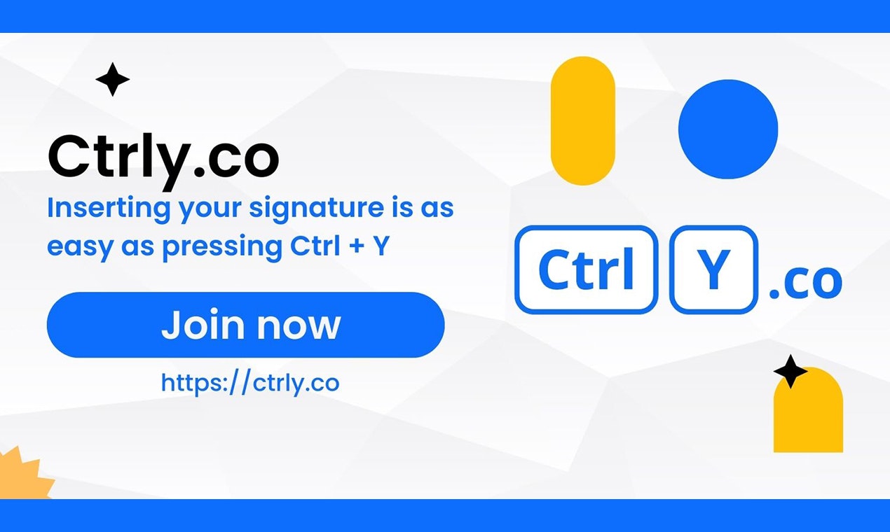 startuptile Ctrly-Inserting your signature is as easy as pressing Ctrl + Y