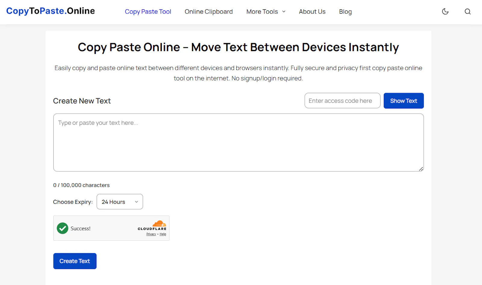 CopyToPaste.online screenshot 1