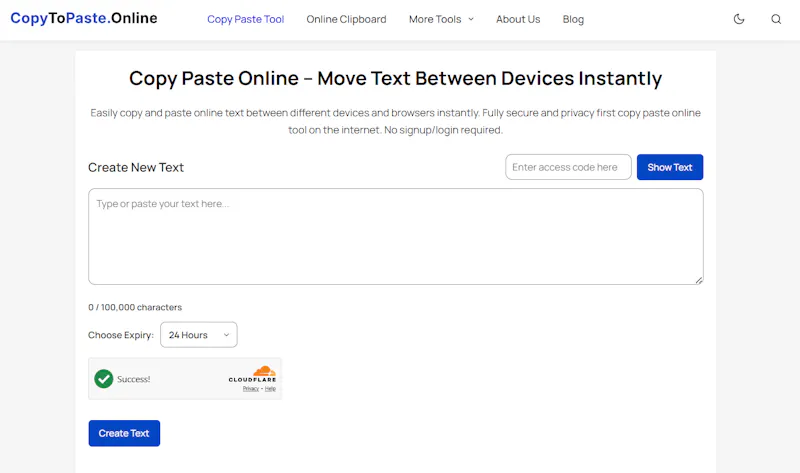 CopyToPaste.online screenshot 1