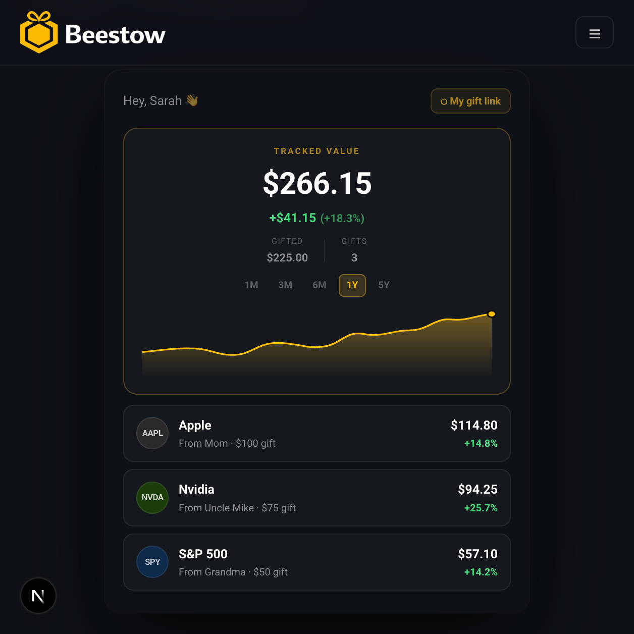 Beestow — Gift Stocks Instantly  gallery image