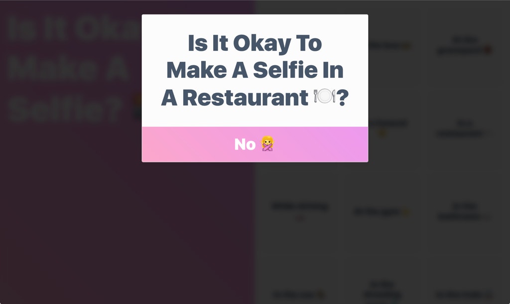 Is it okay to make a selfie? 📸 gallery image