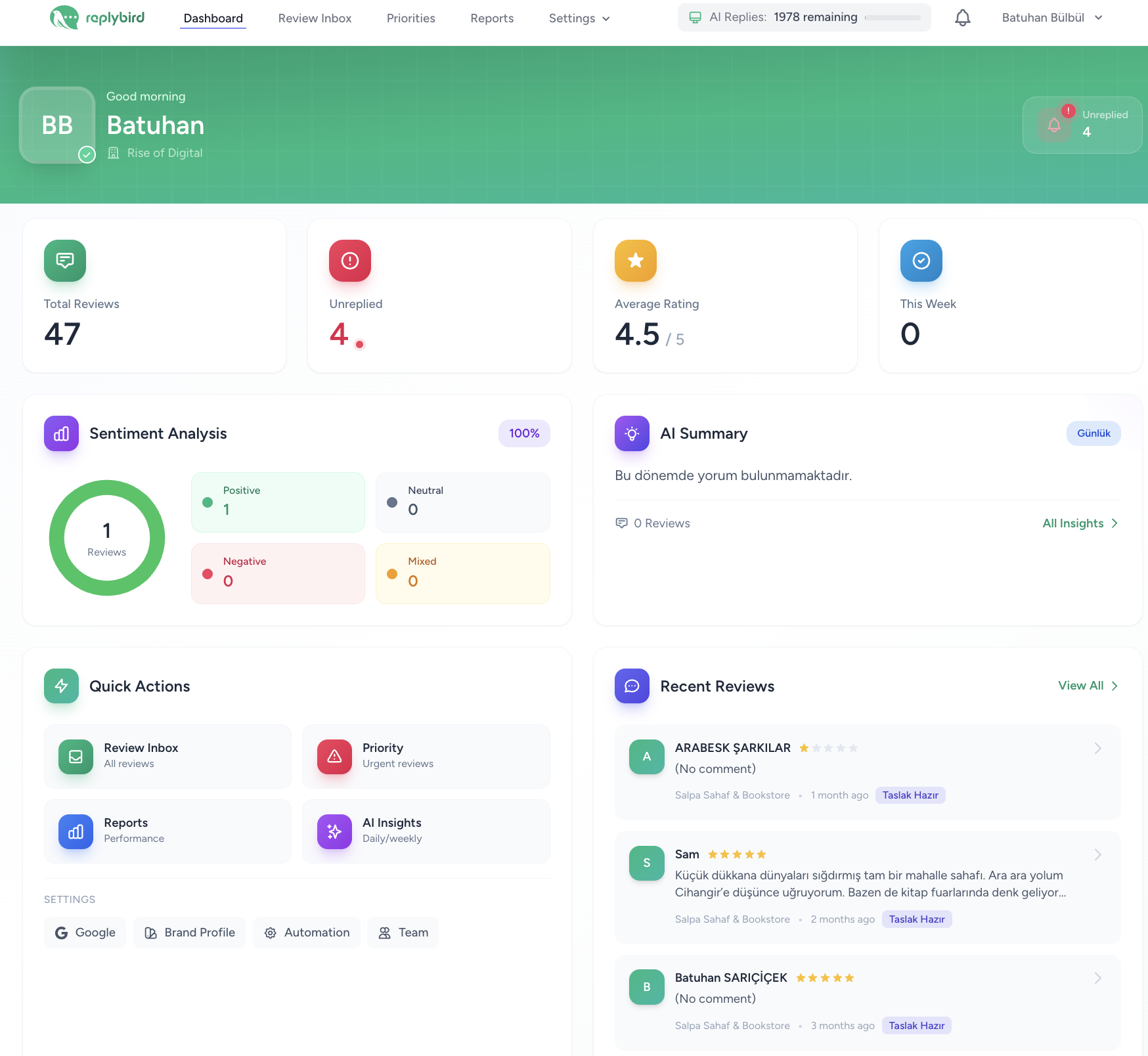 ReplyBird AI - Screenshot 3 showing product features and functionality