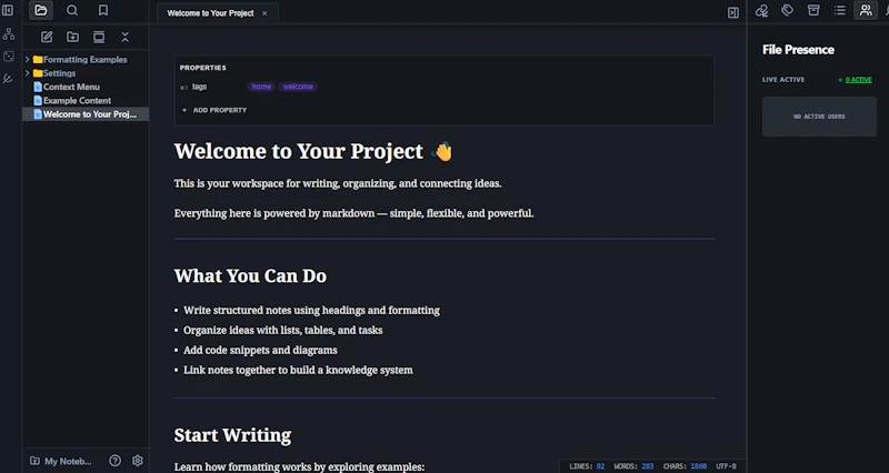 Markdown Editor screenshot 1