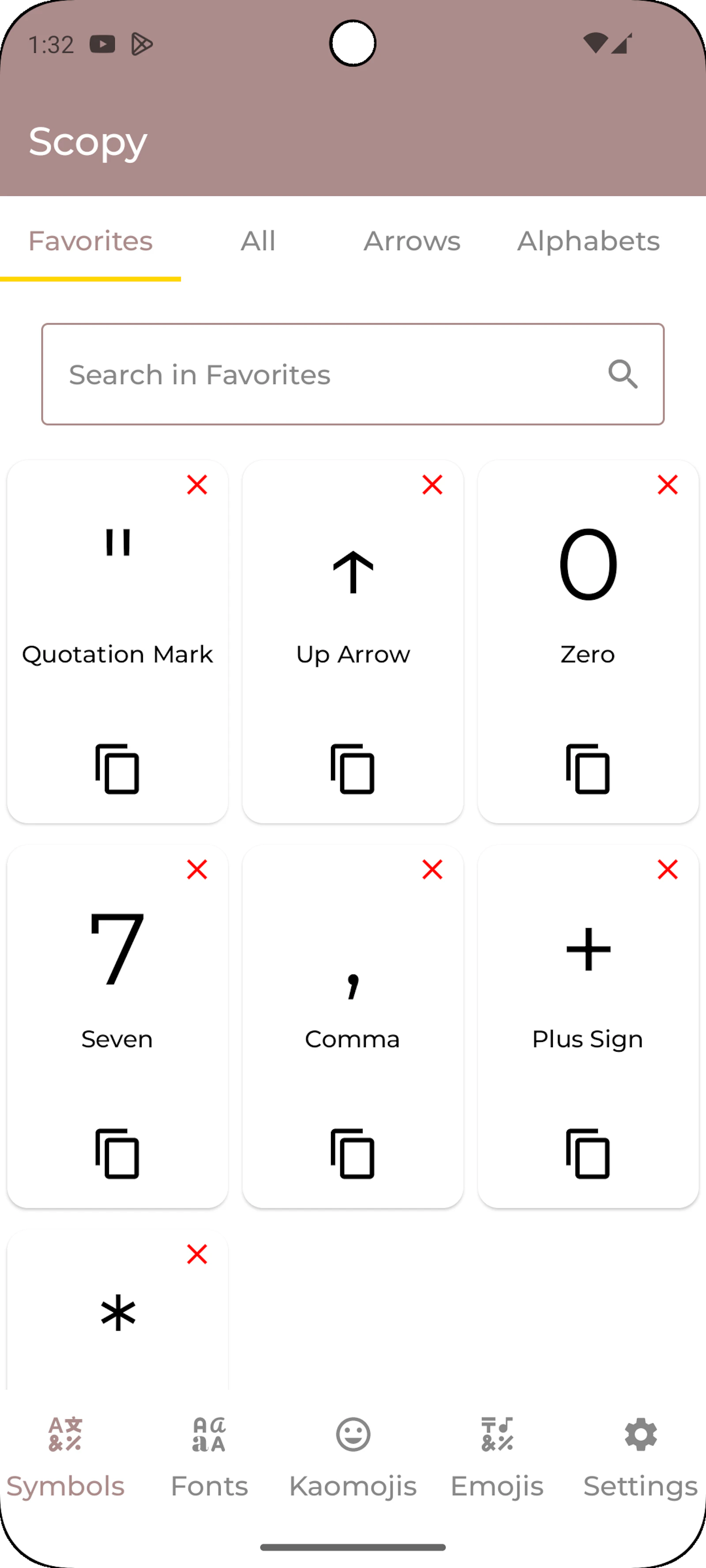 Scopy: Symbols, Fonts & Kaomojis screenshot 3