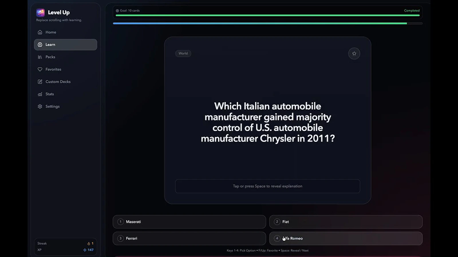 LevelUP screenshot 1 (video preview)