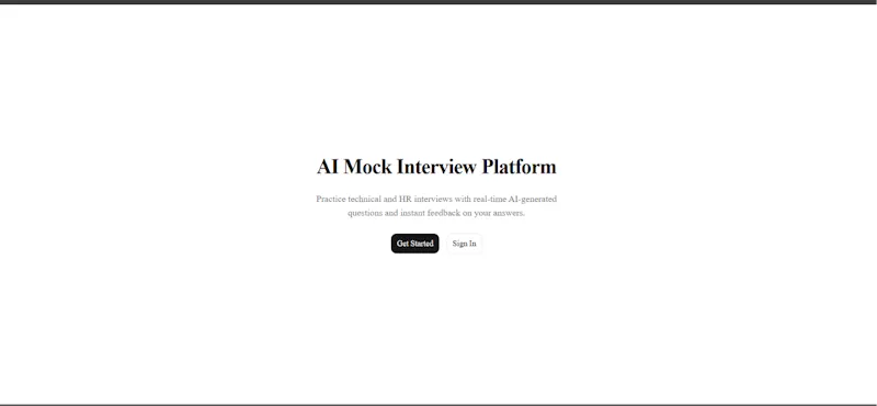 AI Mock Interview Platform screenshot 1