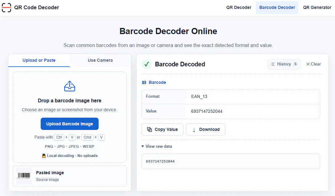 QR Code Decoder gallery image