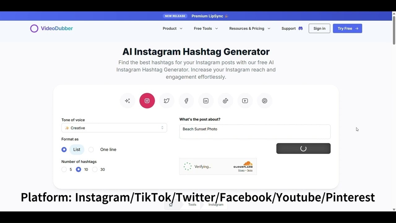 Instagram Hashtag Generator gallery image