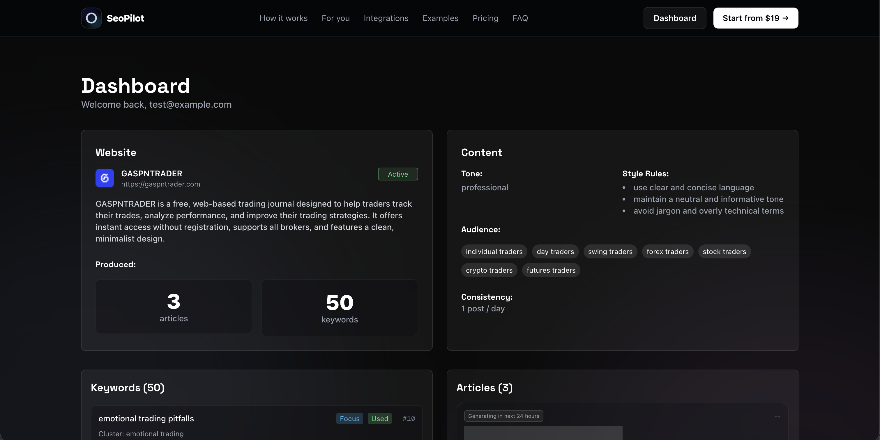 SeoPilot - Screenshot 2 showing product features and functionality