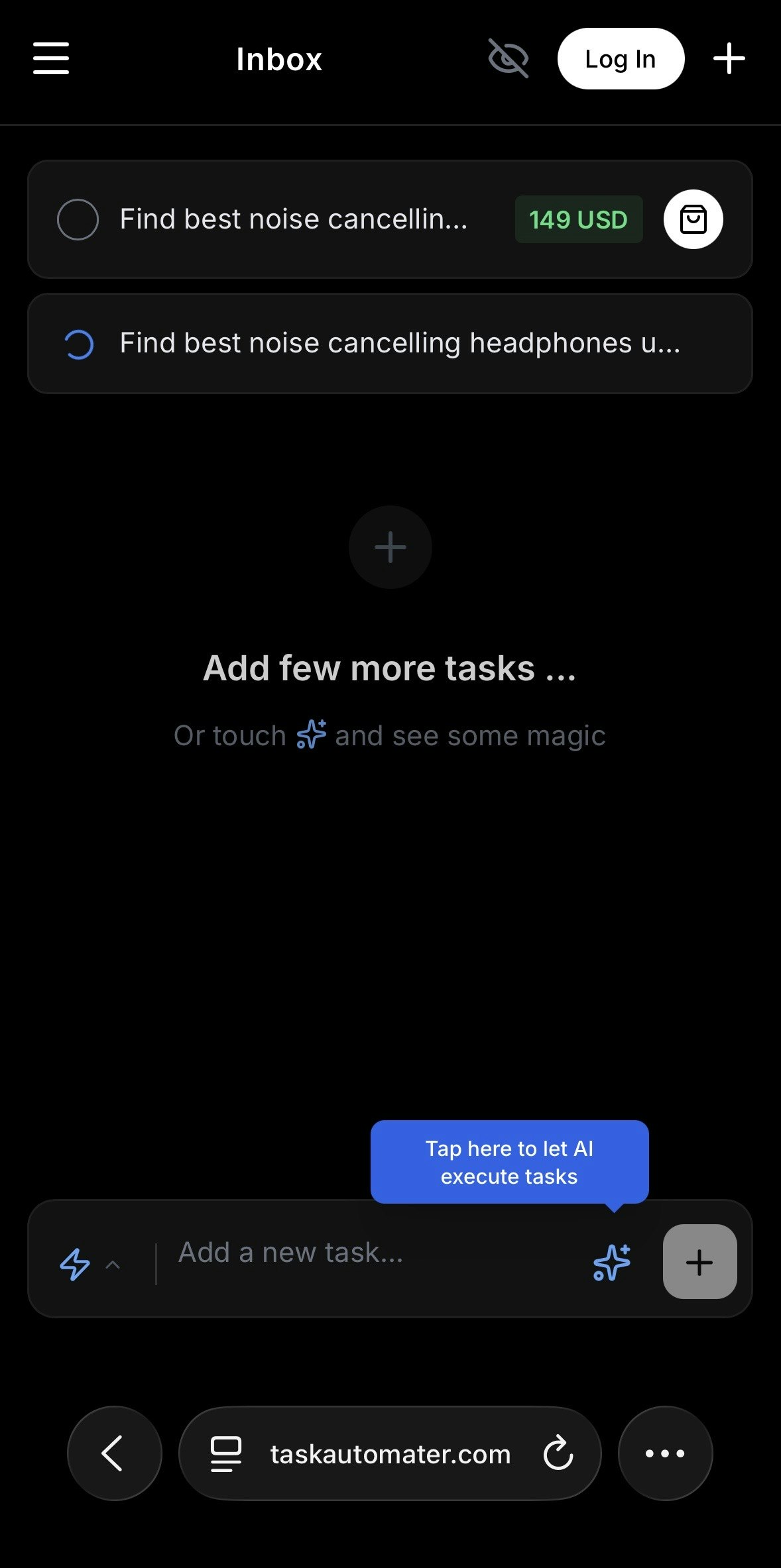 TaskAutomater: AI To-Do Executor - Screenshot 3 showing product features and functionality