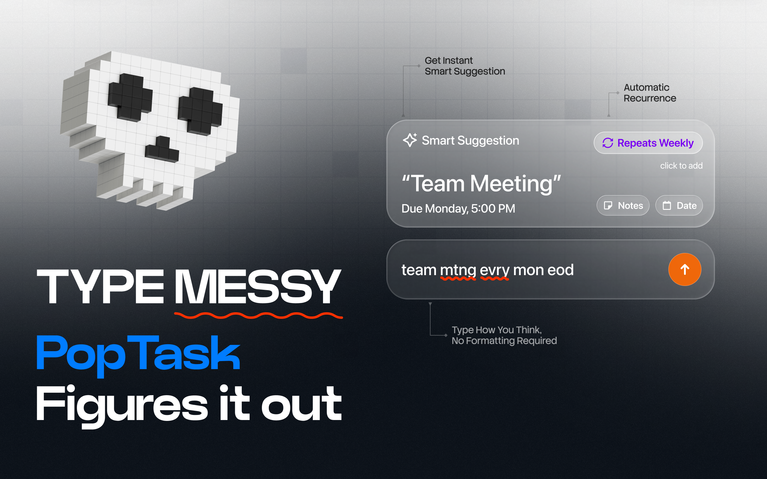 PopTask - AI Powered Menu Bar To-do List gallery image
