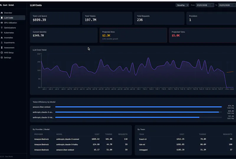 MLCostIntel screenshot 2