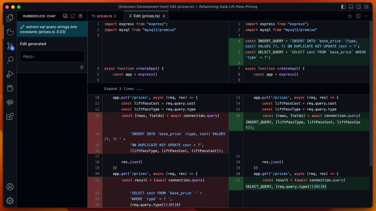 Mídia 5 de Rubberduck - Chatgpt para código do Visual Studio