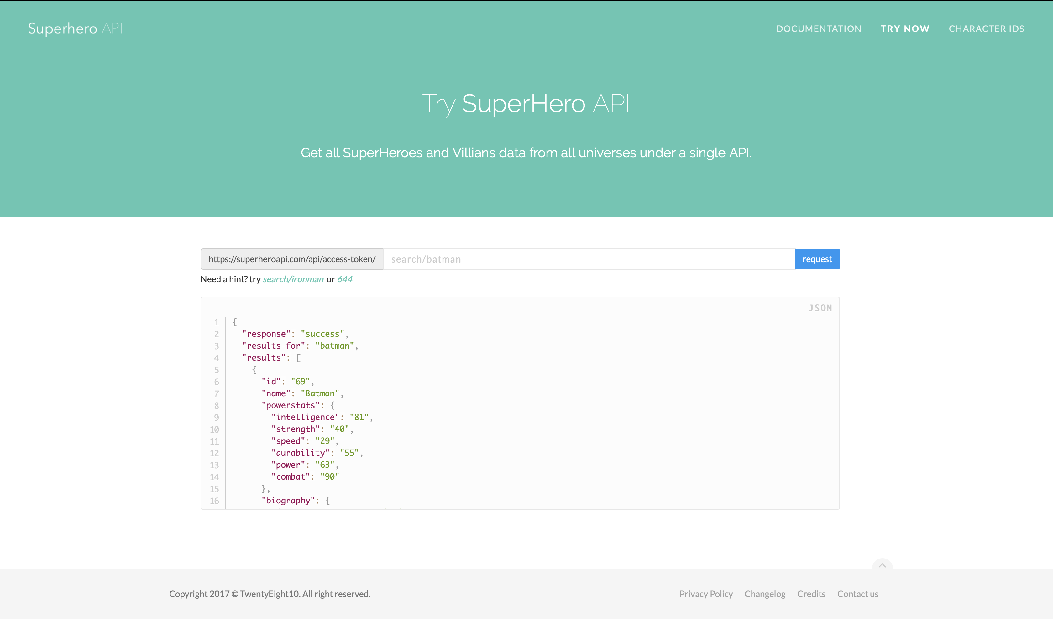 SuperHero API gallery image