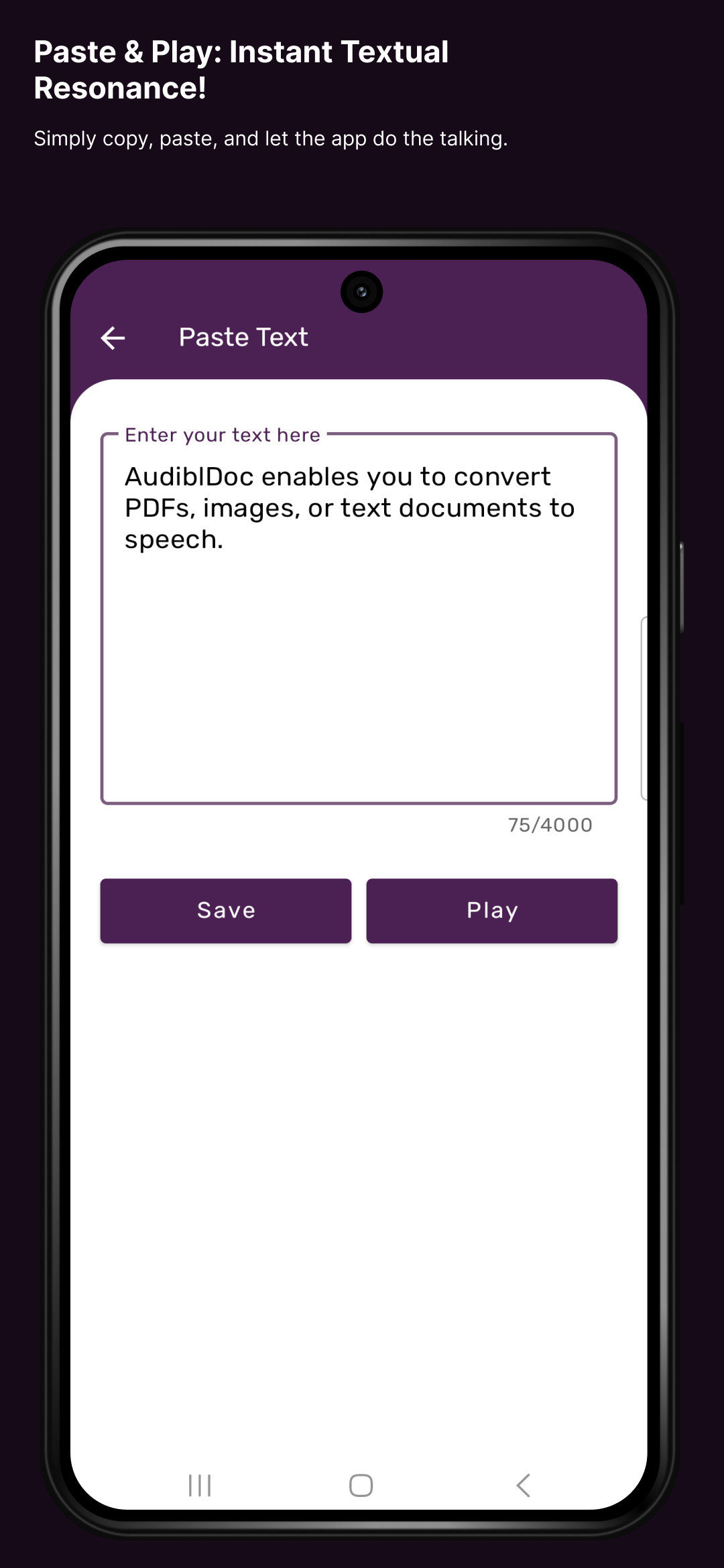 Audibldoc-文字到语音 - 用类似人类的声音聆听您的文字和文档媒体6