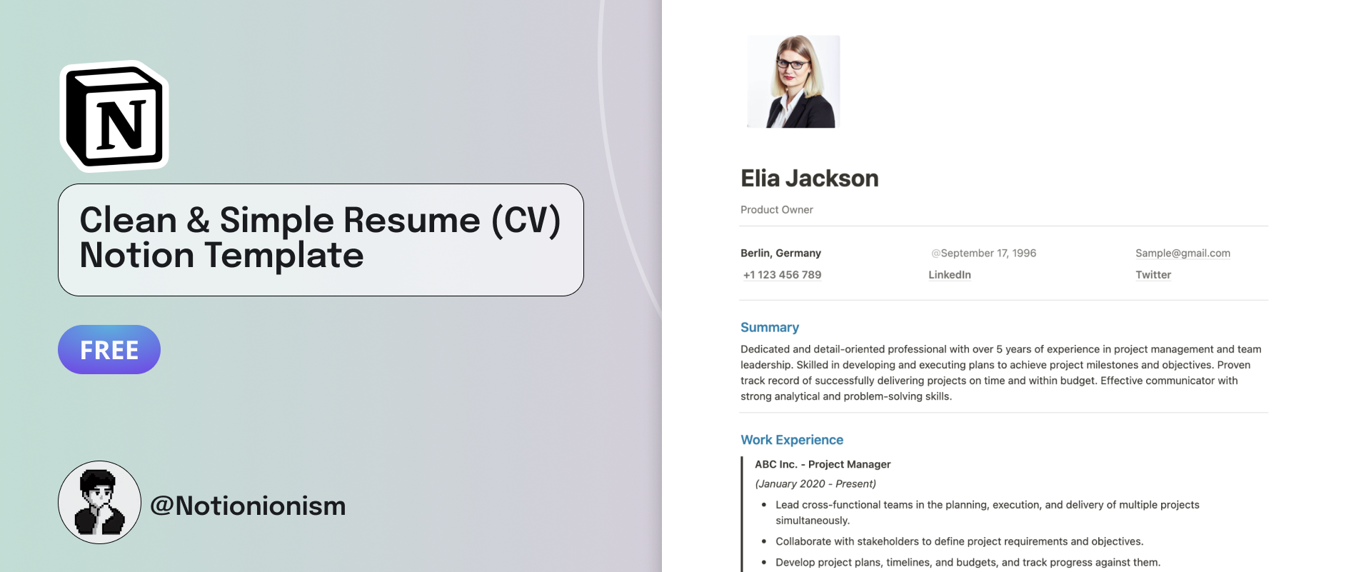 Einfache Lebenslauf (CV) Begriffsvorlage - Diese CV -Begriffsvorlage bietet ein elegantes Design Medien 1
