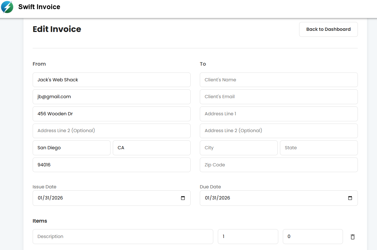 Swift Invoice gallery image