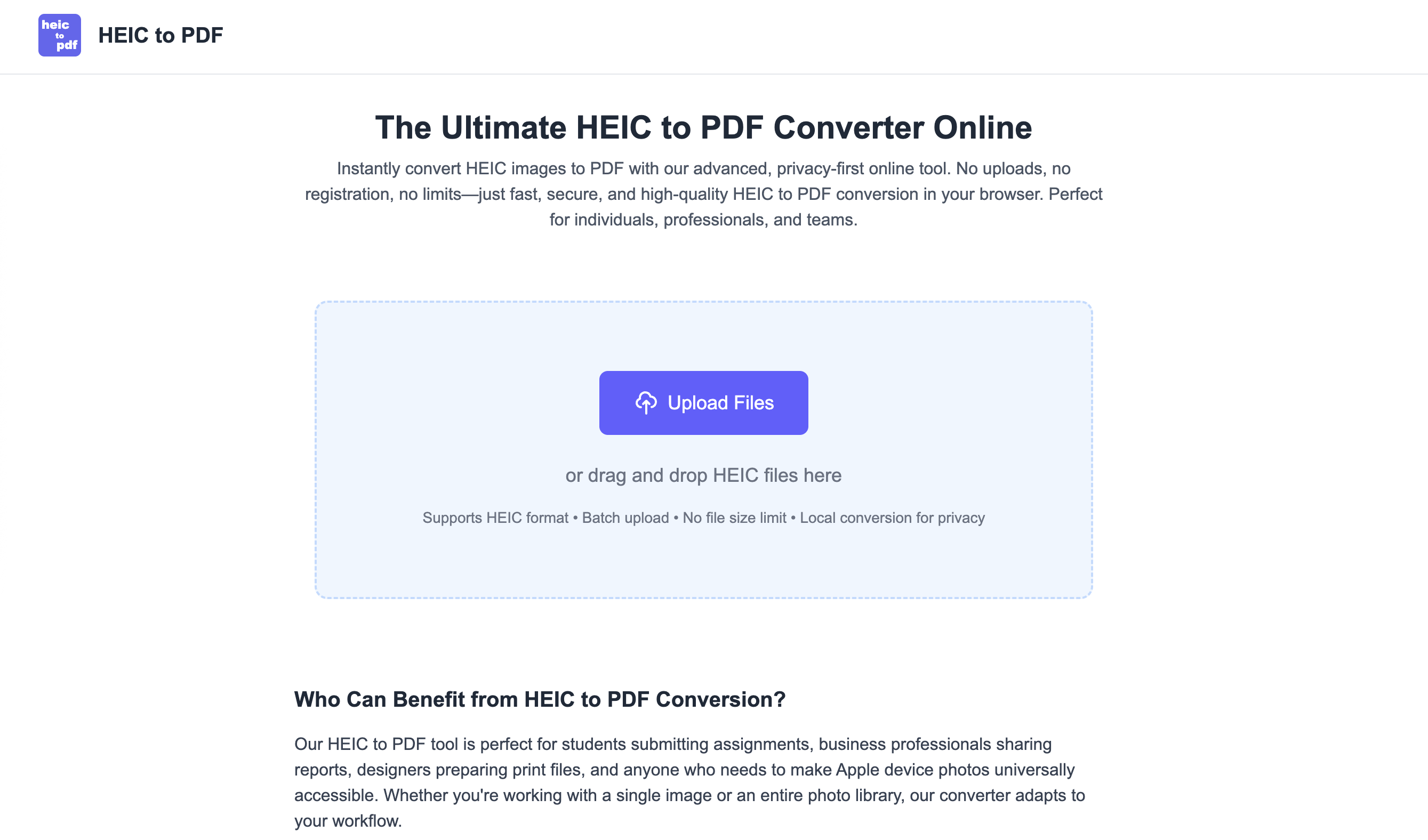HEIC to PDF Converter gallery image