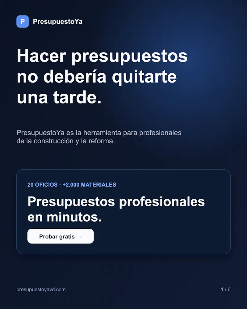 PresupuestoYa screenshot 1