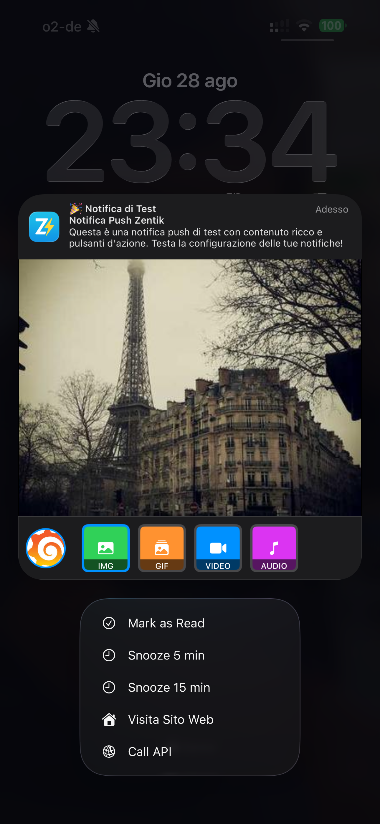 Zentik - Main screenshot showing features and interface