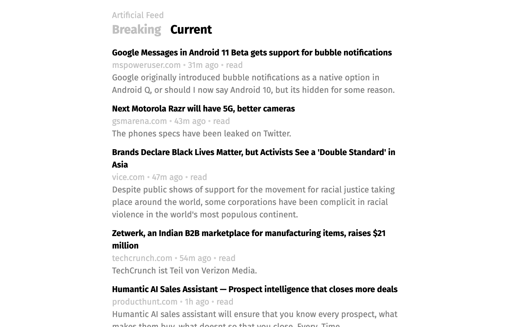 Artificial Feed gallery image