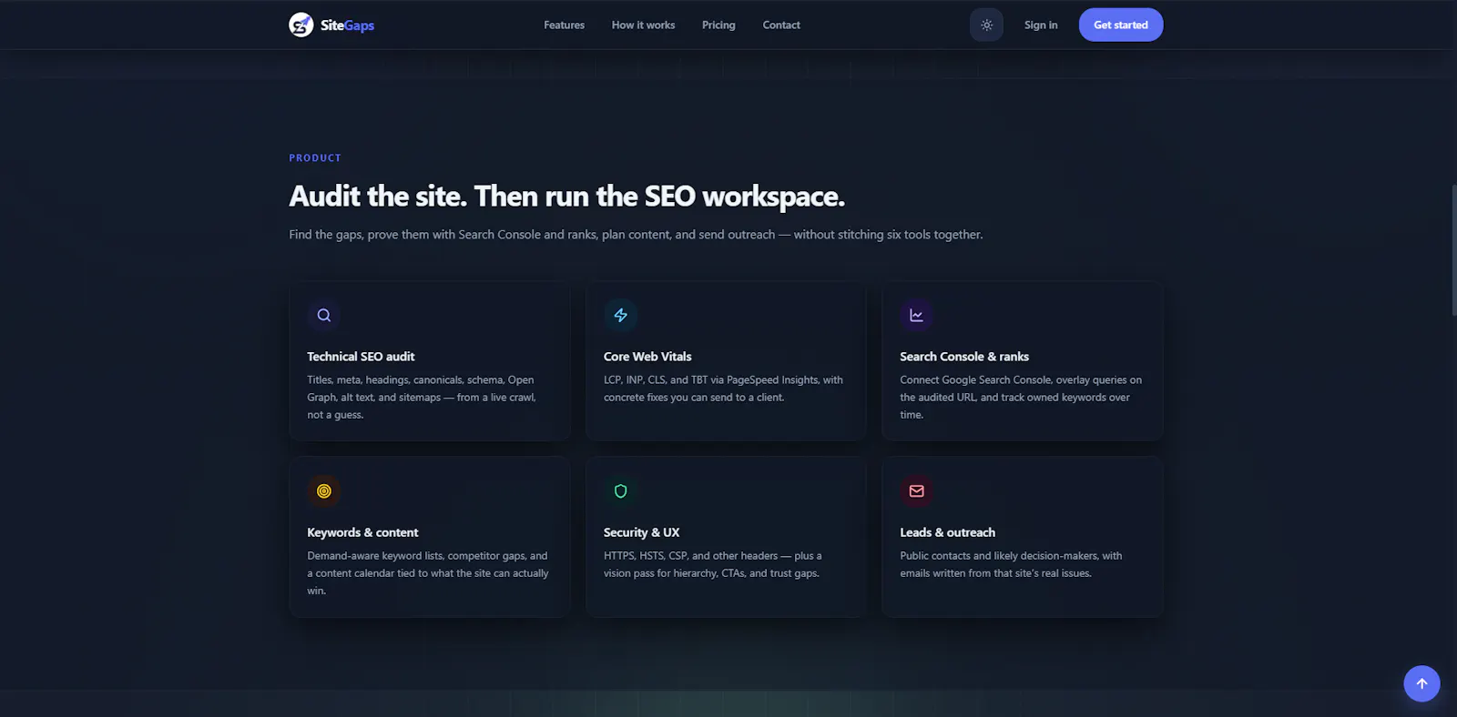 SiteGaps screenshot 3