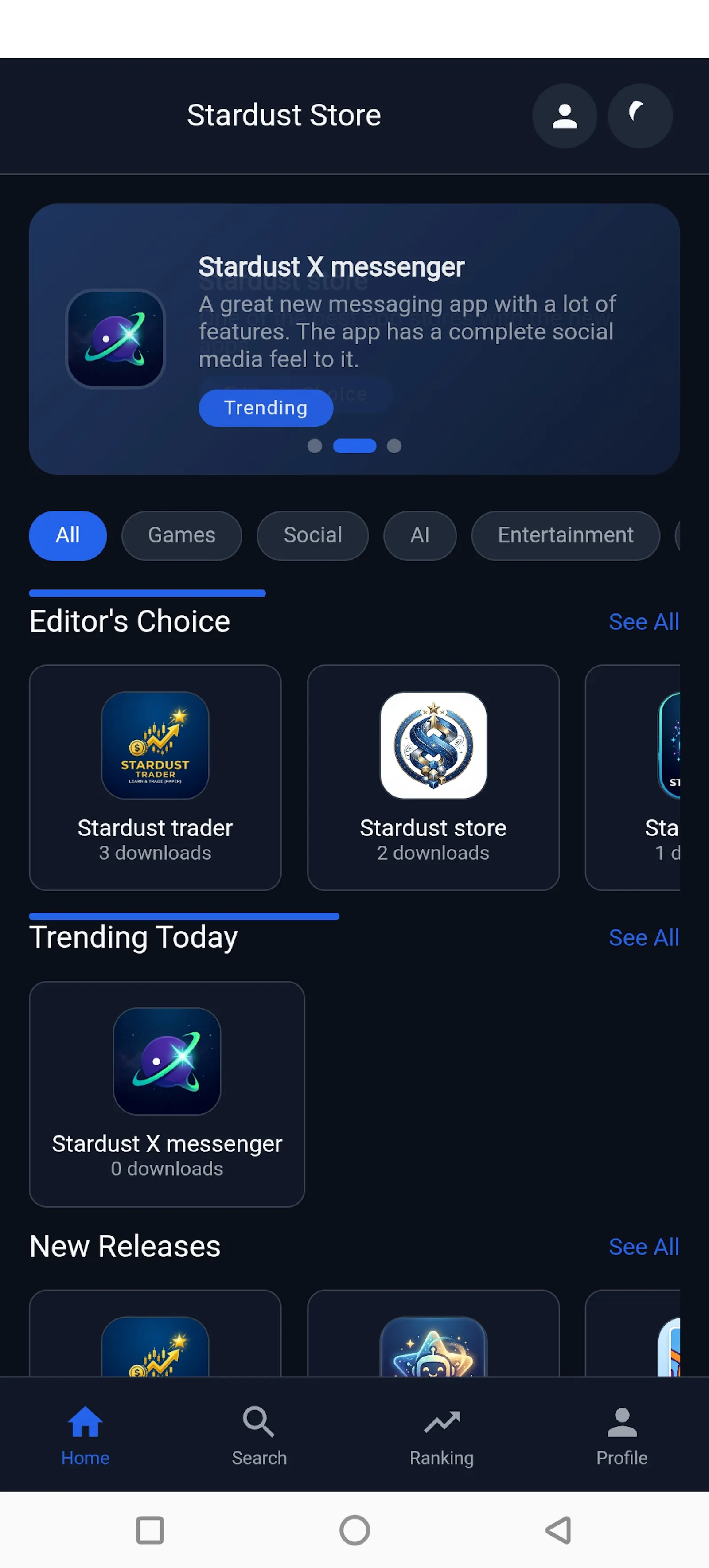 Stardust Store screenshot 1