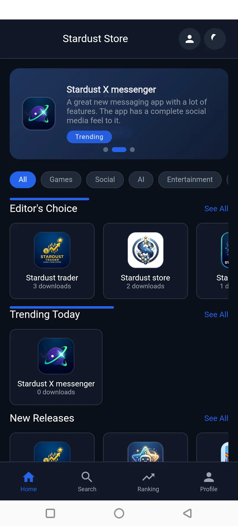 Stardust Store screenshot 1