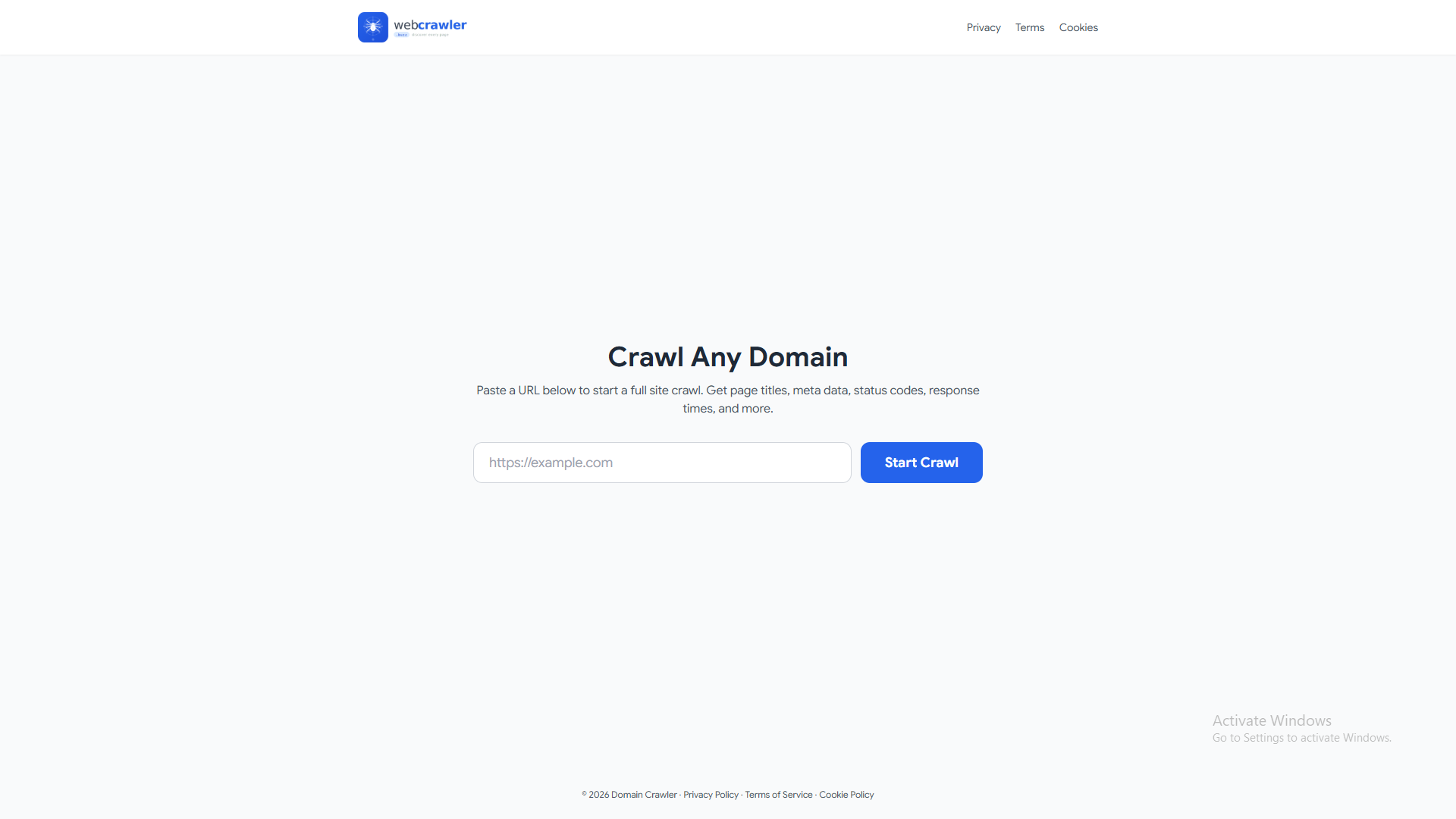 webcrawler.buzz - Main product screenshot demonstrating key features and user interface