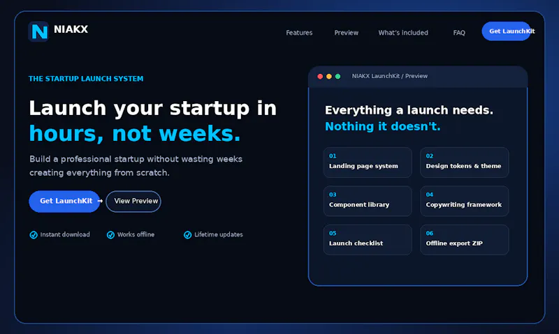 NIAKX LaunchKit screenshot 1