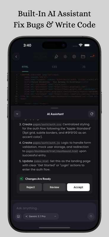 Web IDE - Screenshot 3 showing product features and functionality
