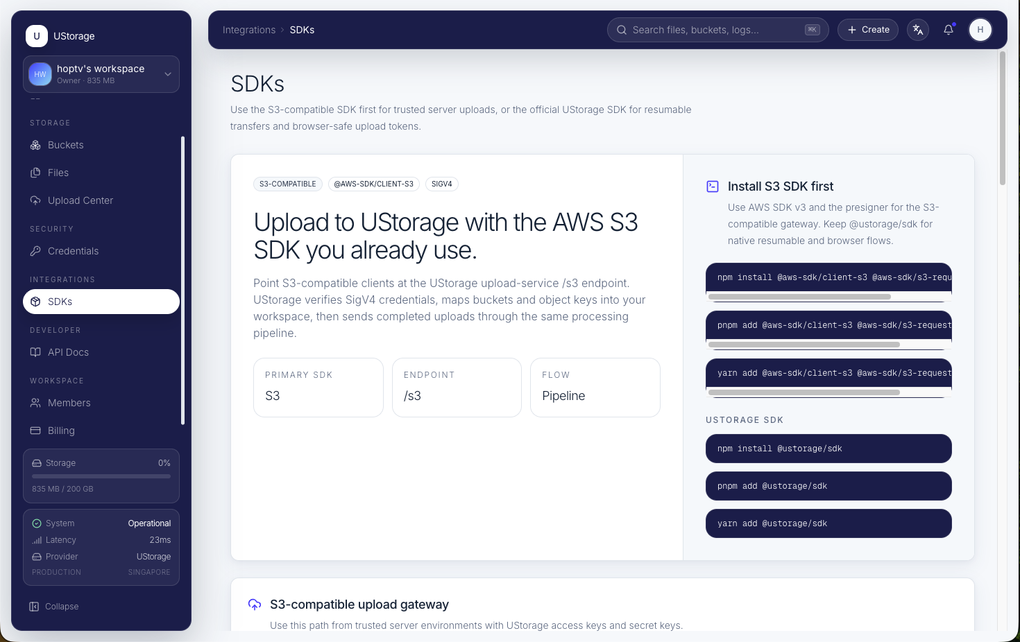 UStorage gallery image