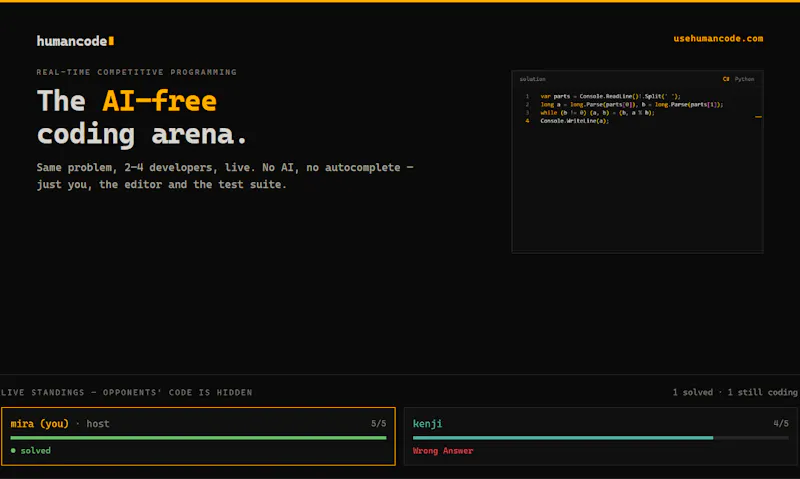 Humancode screenshot 2
